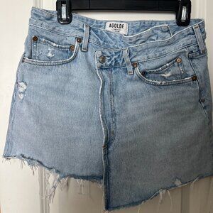 AGOLDE Light Blue Denim Skirt
